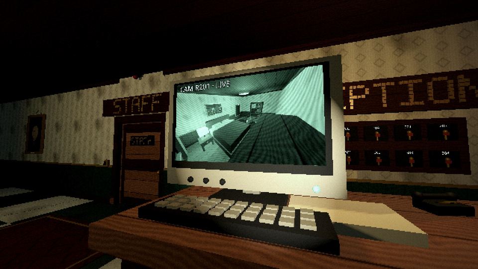 Watching the floors on the security cameras